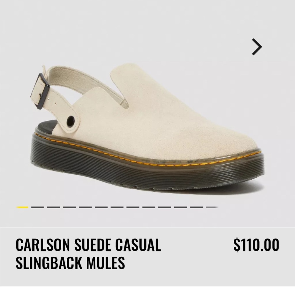 Dr.Martens Carlson suede sling back mules